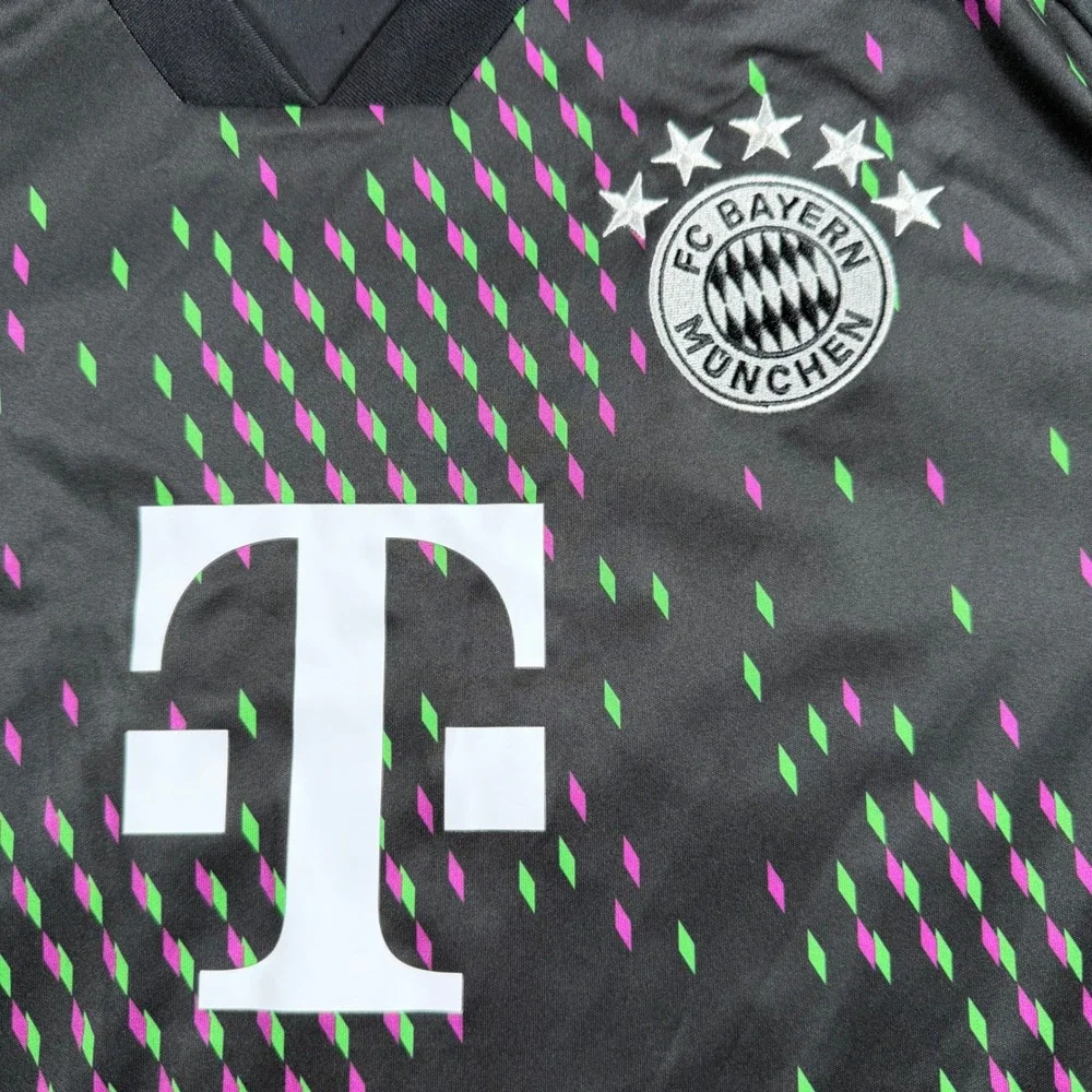 Adidas FC Bayern Munich 23/24 Away Jersey Mens XL Black Soccer Shirt blokecore